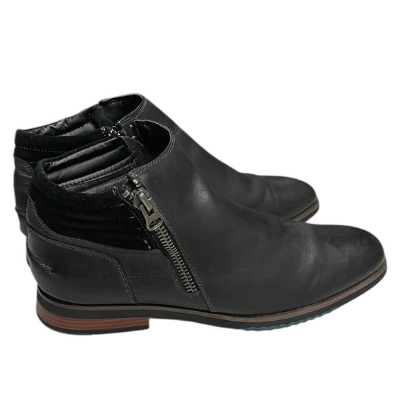 Steve Madden P-Kingpin Men's Black Leather Zipper Casual Dress Boots SZ 11  - www.ice4pros.com.br